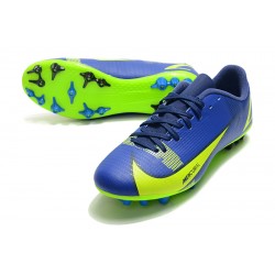 Nike Mercurial Vapor 14 Academy AG Low-top Blue Yellow Women And Men Soccer Cleats 