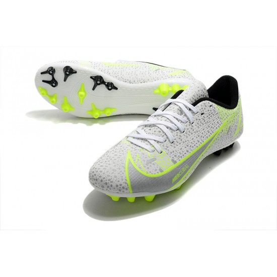 Nike Mercurial Vapor 14 Academy AG Low-top Grey Yellow Women And Men Soccer Cleats 