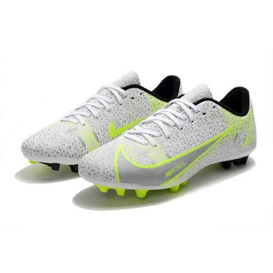 Nike Mercurial Vapor 14 Academy AG Low-top Grey Yellow Women And Men Soccer Cleats 