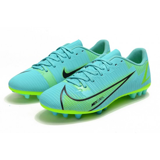 Nike Mercurial Vapor 14 Academy AG Low-top Turqoise Women And Men Soccer Cleats 