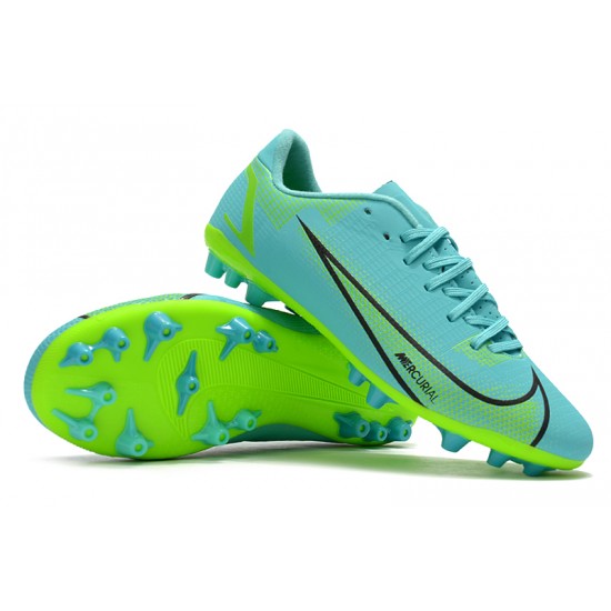 Nike Mercurial Vapor 14 Academy AG Low-top Turqoise Women And Men Soccer Cleats 