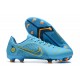 Nike Mercurial Vapor 14 Academy FG Low-top Blue Yellow Men Soccer Cleats 