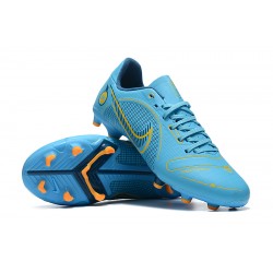 Nike Mercurial Vapor 14 Academy FG Low-top Blue Yellow Men Soccer Cleats 