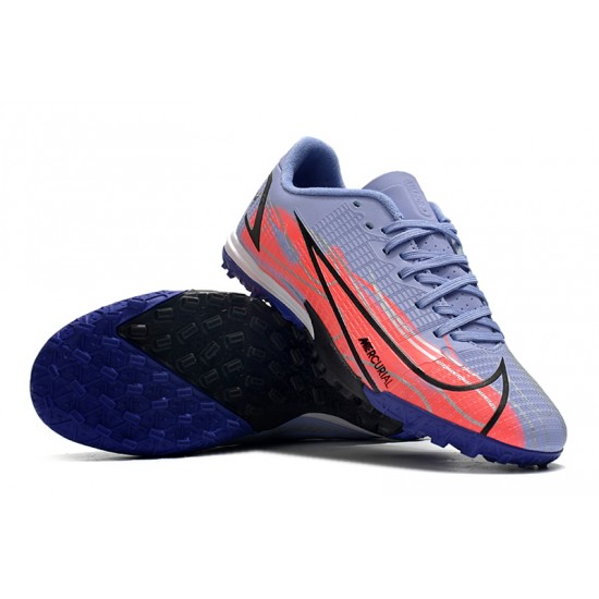 Nike Mercurial Vapor 14 Academy TF Low-top Pink Blue Men Soccer Cleats 