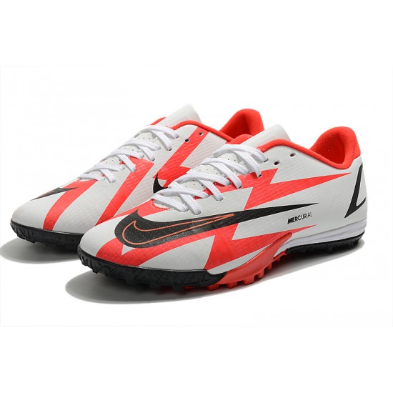 Nike Mercurial Vapor 14 Academy TF Low-top White Red Black Men Soccer Cleats 