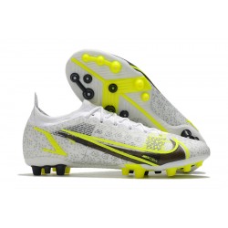 Nike Mercurial Vapor 14 Eilte PRO Low-top White Yellow Men Soccer Cleats 