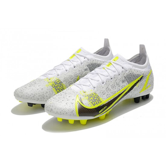 Nike Mercurial Vapor 14 Eilte PRO Low-top White Yellow Men Soccer Cleats 