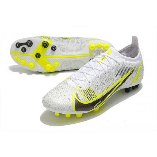 Nike Mercurial Vapor 14 Eilte PRO Low-top White Yellow Men Soccer Cleats 