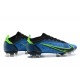 Nike Mercurial Vapor 14 Elite FG Low-top Black Blue White Men Soccer Cleats 