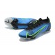 Nike Mercurial Vapor 14 Elite FG Low-top Black Blue White Men Soccer Cleats 