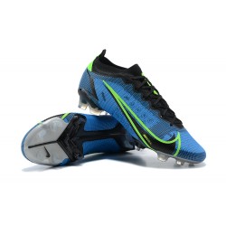 Nike Mercurial Vapor 14 Elite FG Low-top Black Blue White Men Soccer Cleats 