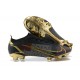 Nike Mercurial Vapor 14 Elite FG Low-top Black Gold Men Soccer Cleats 