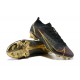 Nike Mercurial Vapor 14 Elite FG Low-top Black Gold Men Soccer Cleats 