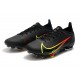 Nike Mercurial Vapor 14 Elite FG Low-top Black Yellow Red Men Soccer Cleats 