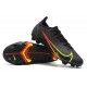 Nike Mercurial Vapor 14 Elite FG Low-top Black Yellow Red Men Soccer Cleats 