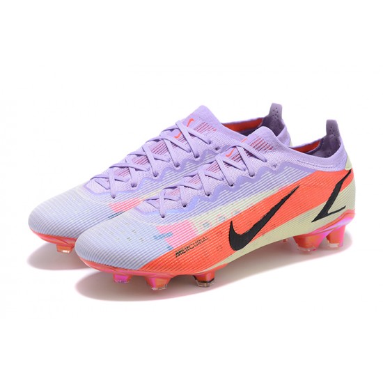 Nike Mercurial Vapor 14 Elite FG Low-top Purple Pink Men Soccer Cleats 