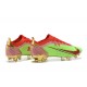 Nike Mercurial Vapor 14 Elite FG Low-top Red Green Gold Men Soccer Cleats 