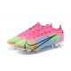 Nike Mercurial Vapor 14 Elite FG Low-top Sliver Pink Blue Men Soccer Cleats 