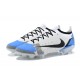 Nike Mercurial Vapor 14 Elite FG Low-top White Blue Men Soccer Cleats 