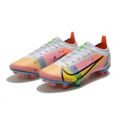 Nike Mercurial Vapor 14 Elite FG Low-top White Pink Men Soccer Cleats 