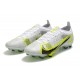 Nike Mercurial Vapor 14 Elite FG Low-top White Yellow Black Woemn And Men Soccer Cleats 