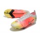 Nike Mercurial Vapor 14 Elite FG Low-top White Yellow Pink Woemn And Men Soccer Cleats 