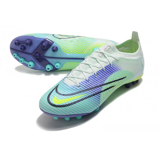 Nike Mercurial Vapor 14 Elite PRO AG Low-top Lingt Green Purple Women And Men Soccer Cleats 