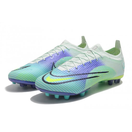 Nike Mercurial Vapor 14 Elite PRO AG Low-top Lingt Green Purple Women And Men Soccer Cleats 