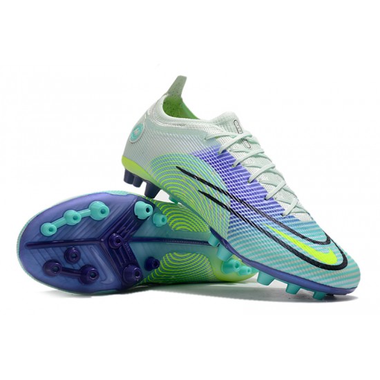 Nike Mercurial Vapor 14 Elite PRO AG Low-top Lingt Green Purple Women And Men Soccer Cleats 