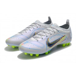 Nike Mercurial Vapor 14 Elite PRO AG Low-top White Blue Women And Men Soccer Cleats 