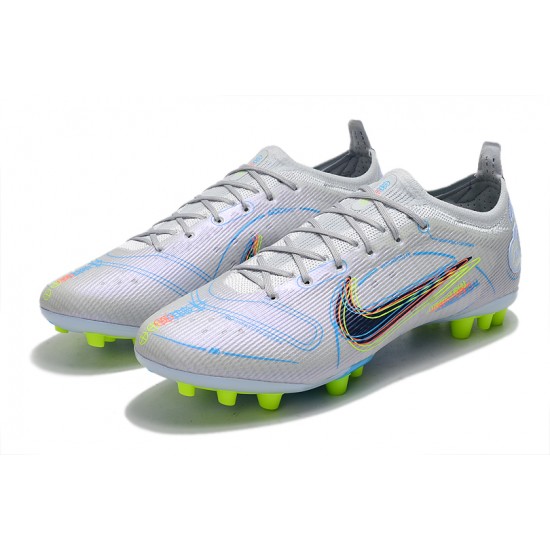 Nike Mercurial Vapor 14 Elite PRO AG Low-top White Blue Women And Men Soccer Cleats 