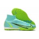 Nike Mercurial Vapor 14 Elite TF High-top Turqoise Green Men Soccer Cleats 