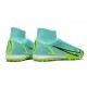 Nike Mercurial Vapor 14 Elite TF High-top Turqoise Green Men Soccer Cleats 