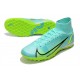 Nike Mercurial Vapor 14 Elite TF High-top Turqoise Green Men Soccer Cleats 