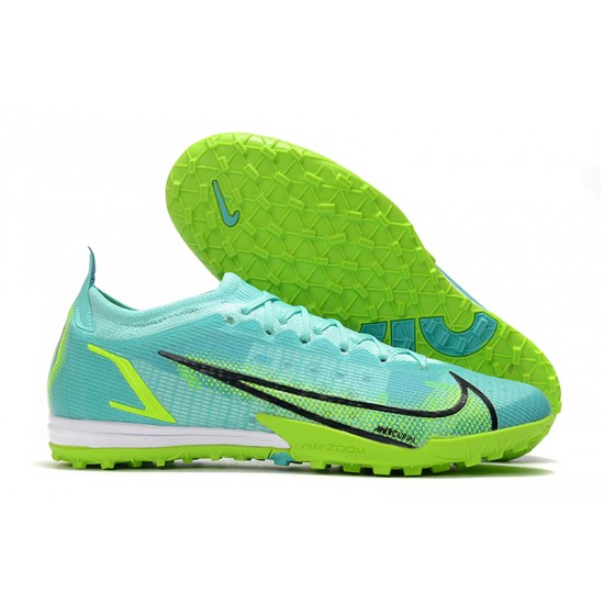 Nike Mercurial Vapor 14 Elite TF Low-top Turqoise Green Men Soccer Cleats 