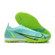 Nike Mercurial Vapor 14 Elite TF Low-top Turqoise Green Men Soccer Cleats 