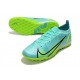 Nike Mercurial Vapor 14 Elite TF Low-top Turqoise Green Men Soccer Cleats 