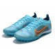 Nike Mercurial Vapor 14.5 Elite TF Low-top Blue Orange Men Soccer Cleats 