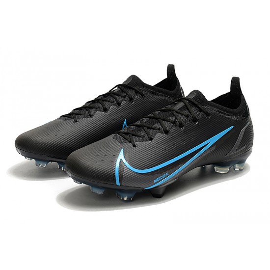 Nike Mercurial Vapor XIV Elite FG Low-top Black Blue Men Soccer Cleats 