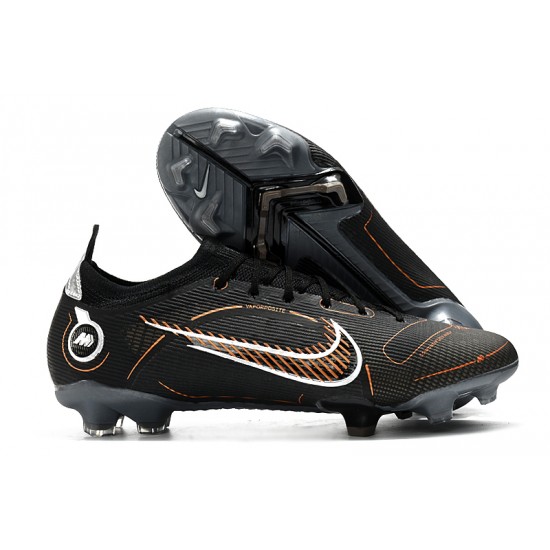 Nike Mercurial Vapor XIV Elite FG Low-top Sliever Black Brow Men Soccer Cleats 