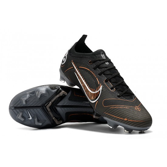 Nike Mercurial Vapor XIV Elite FG Low-top Sliever Black Brow Men Soccer Cleats 