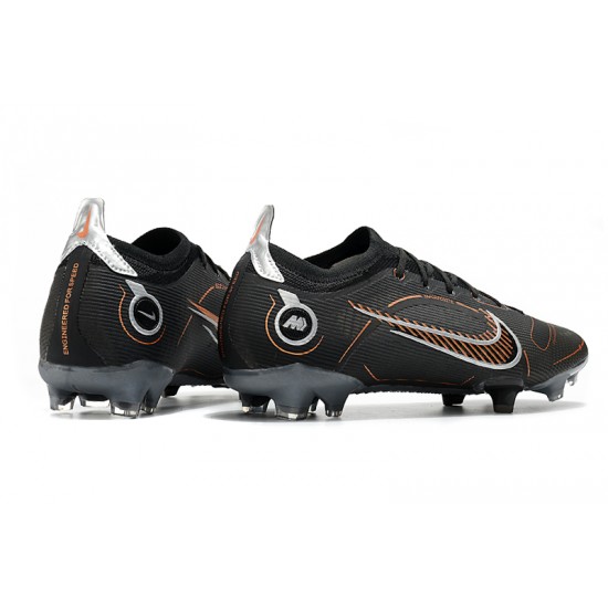 Nike Mercurial Vapor XIV Elite FG Low-top Sliever Black Brow Men Soccer Cleats 