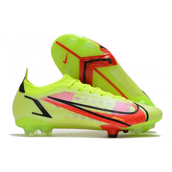 Nike Mercurial Vapor XIV Elite FG Low-top Yellow Orange Men Soccer Cleats 