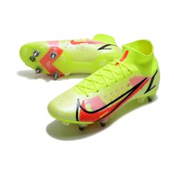 Nike Mercurial Vapor XIV Elite SG PRO Anti Clog High-top Chartreuse Men Soccer Cleats 