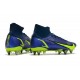 Nike Mercurial Vapor XIV Elite SG PRO Anti Clog High-top Deep Blue Yellow Men Soccer Cleats 