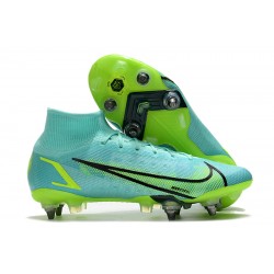 Nike Mercurial Vapor XIV Elite SG PRO Anti Clog High-top Turqoise Men Soccer Cleats 