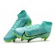 Nike Mercurial Vapor XIV Elite SG PRO Anti Clog High-top Turqoise Men Soccer Cleats 