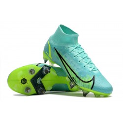 Nike Mercurial Vapor XIV Elite SG PRO Anti Clog High-top Turqoise Men Soccer Cleats 