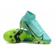 Nike Mercurial Vapor XIV Elite SG PRO Anti Clog High-top Turqoise Men Soccer Cleats 