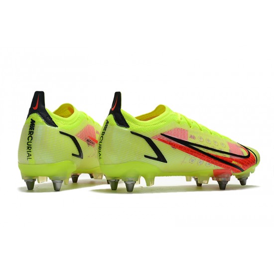 Nike Mercurial Vapor XIV Elite SG PRO Anti Clog Low-top Chartreuse Men Soccer Cleats 